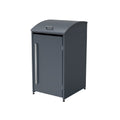 Metal Waste Bin for Outdoor Use in Galvanized Steel - 80 x 45 x 120