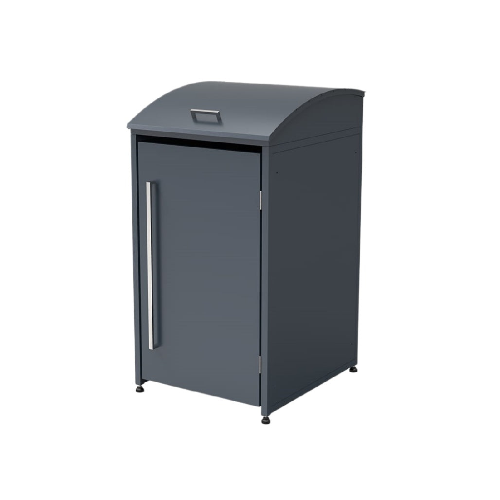Metal Waste Bin for Outdoor Use in Galvanized Steel - 80 x 45 x 120