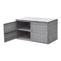 Outdoor Storage Box for Garden Use in Rattan - 100 x 50 x 45